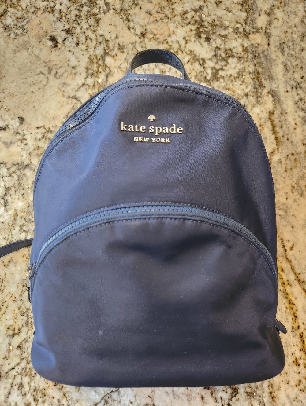 Kate Spade NY Karissa Nylon Backpack Navy Nightcap Blue, Leather Trim